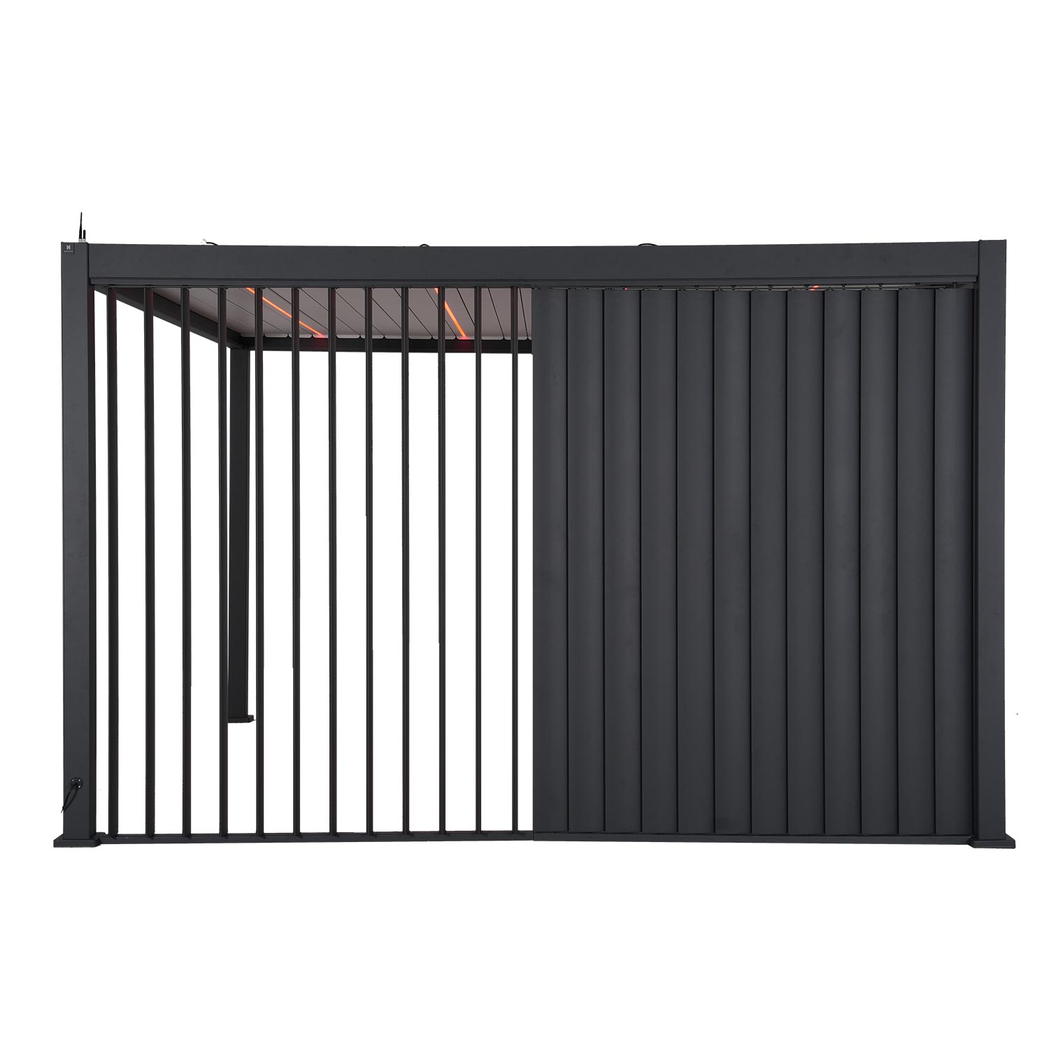 Vertikaalne lamellsein varikatusele MIRADOR-111 4m, tumehall