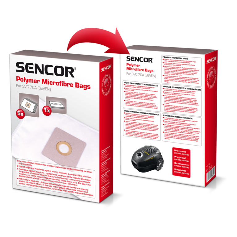Tolmukott SVC7CA (5tk + mikrofilter) Sencor 40023279