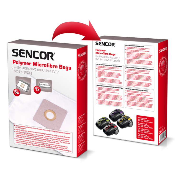 Tolmukott SVC8 (5tk +1 mikrofilter) Sencor SVCX1351