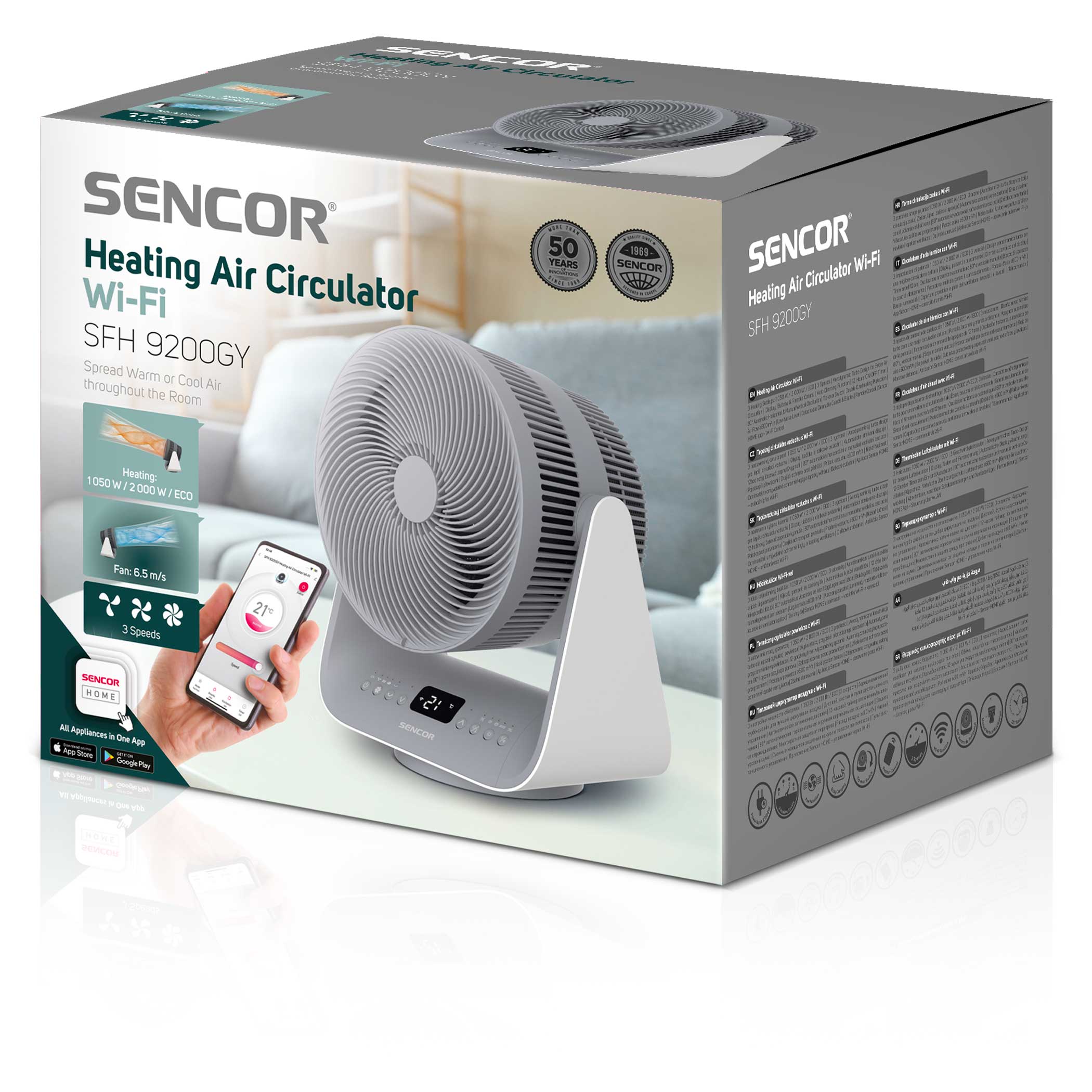 Soojapuhur WiFi-ga Sencor SFH9200GY, hall - Pilt 3