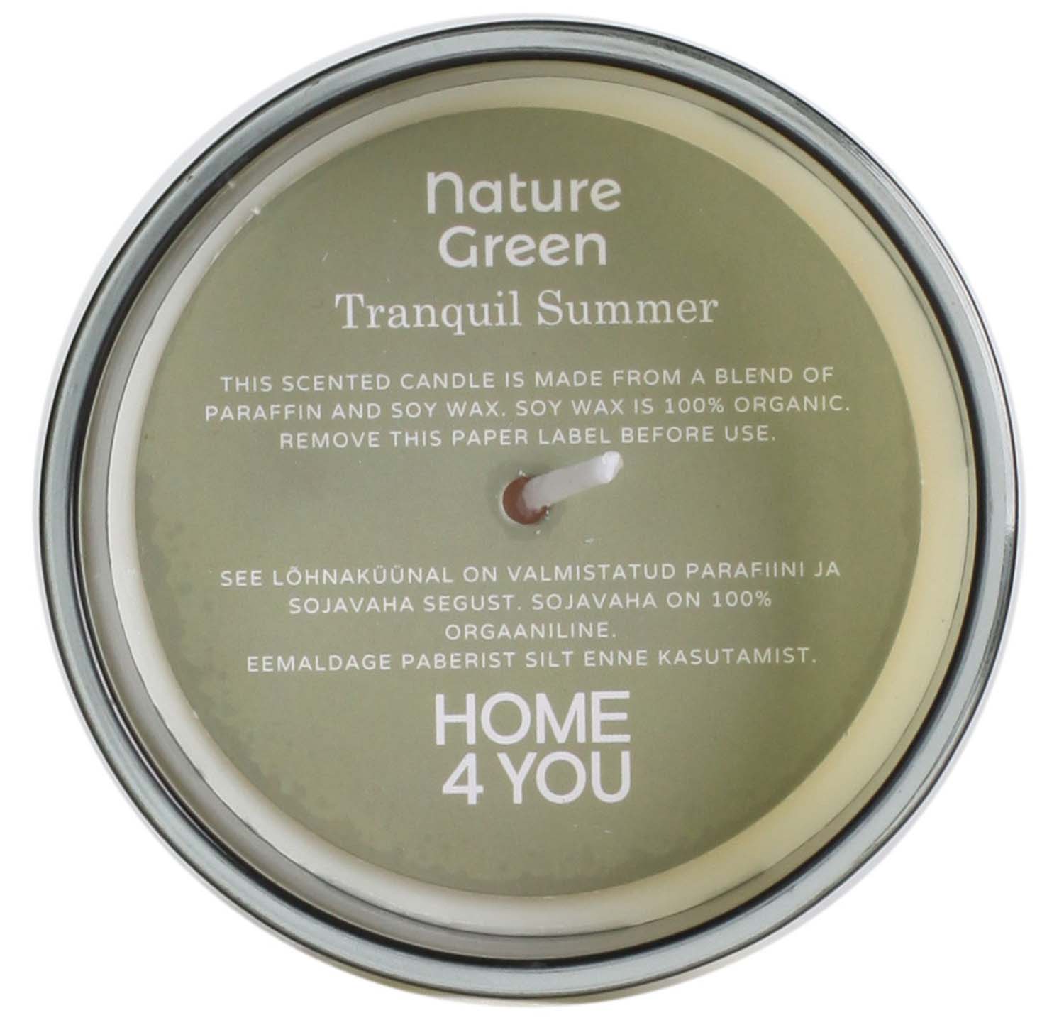 Lõhnaküünal klaasis NATURE GREEN H9,5cm, Tranquil Summer - Pilt 2