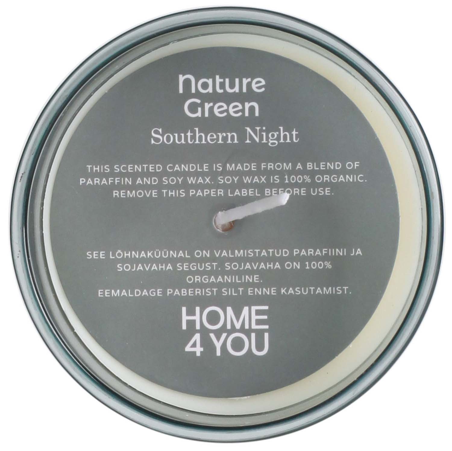 Lõhnaküünal klaasis NATURE GREEN H9,5cm, Southern Night - Pilt 2
