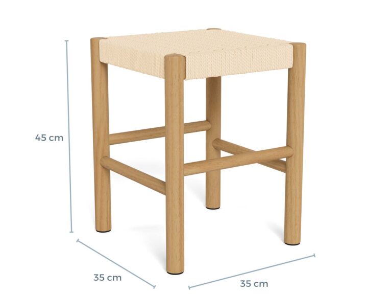 Taburet ALVIN beež, 35x35xH45cm - Pilt 5