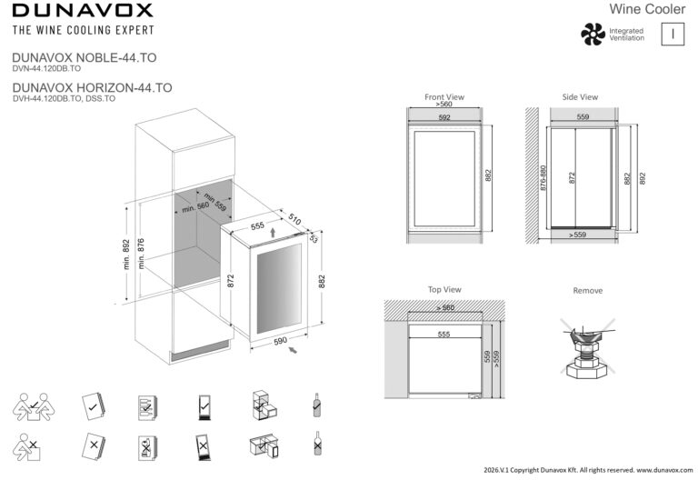 Integreeritav veinikülmik Dunavox DVN-44.120DB.TO Noble - Pilt 6