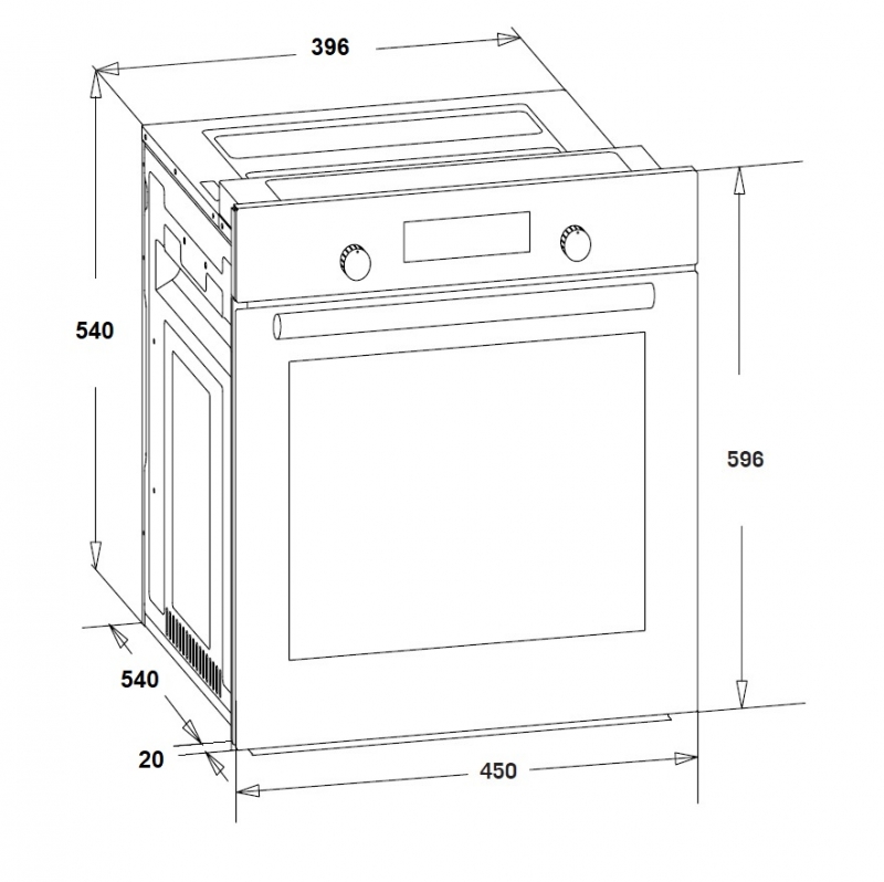 Integreeritav ahi Schlosser OE551MT