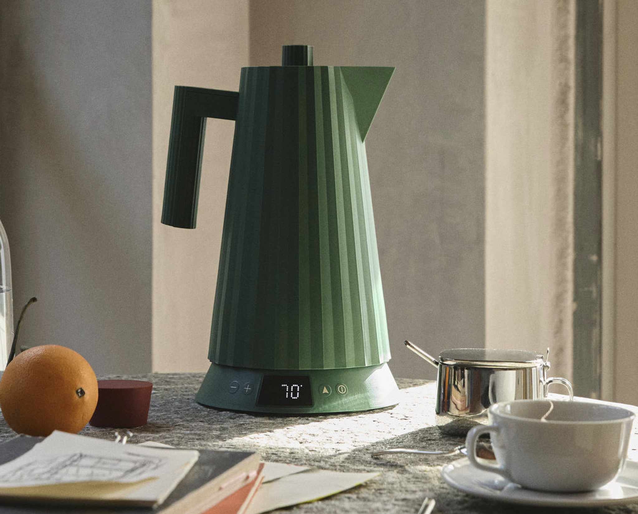 Veekeetja temperatuuri näidikuga, Alessi Plissé 1,7 L, Roheline
