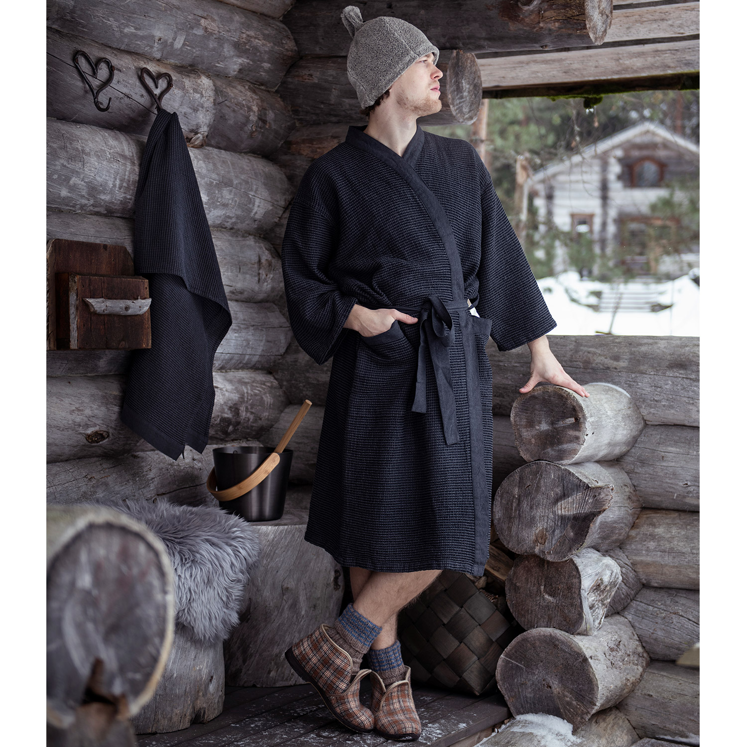 Hommikumantel RENTO GREY, S/M