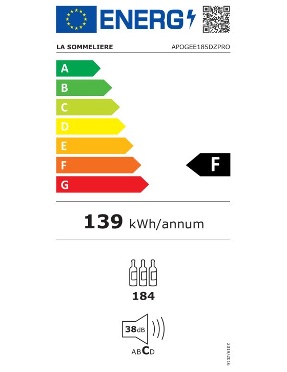 Veinikülmik La Sommeliere APOGEE185DZPRO - Pilt 6