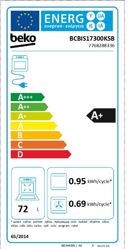 Integreeritav ahi Beko BCBIS17300KSB - Pilt 6