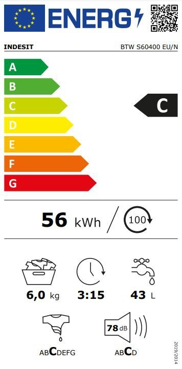 Pealtlaetav pesumasin Indesit BTWS60400EUN - Pilt 3