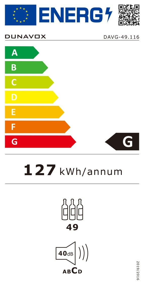 Integreeritav veinikülmik Dunavox DAVG-49.116DB.TO - Pilt 3