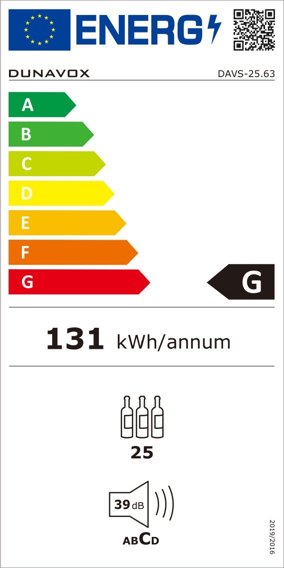Integreeritav veinikülmik Dunavox DAVS25.63DSS - Pilt 6