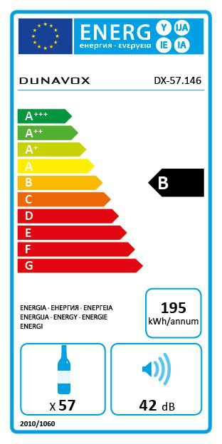 Integreeritav veinikülmik Dunavox DX57.146DWK - Pilt 2