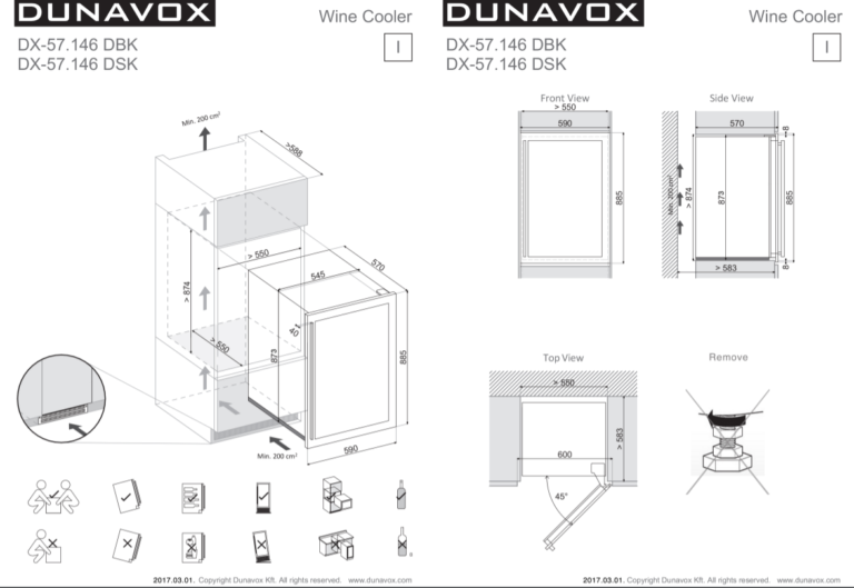 Integreeritav veinikülmik Dunavox DX57.146DWK - Pilt 3