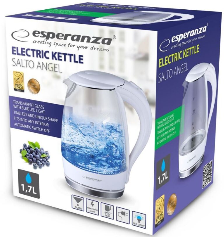 Veekeetja klaaskorpusega Esperanza EKK011W, valge - Image 4