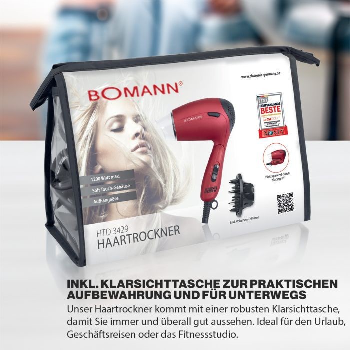 Föön Bomann HTD8005CB metallikpunane - Pilt 6