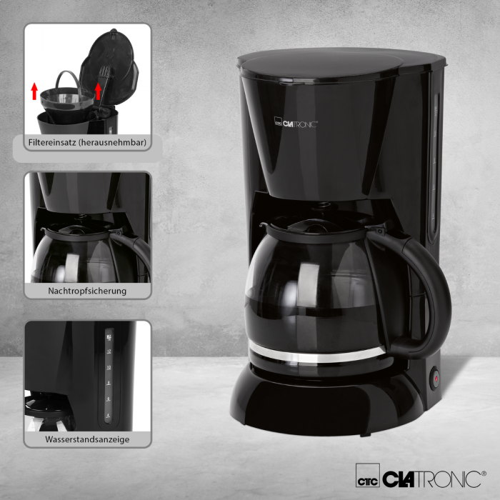 Kohvimasin Clatronic KA3473B, must - Pilt 2