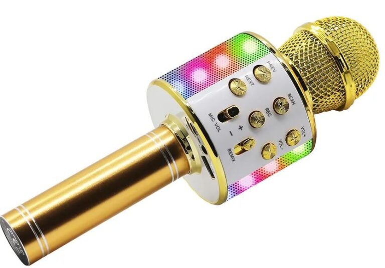 Karaokemikrofon kõlariga Manta MIC20GL, kuldne - Pilt 2