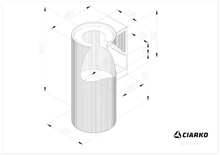 Õhupuhastaja Ciarko Design Monogram SmartLink must - Pilt 4