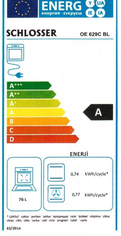 Integreeritav ahi Schlosser OE629CBL - Pilt 5