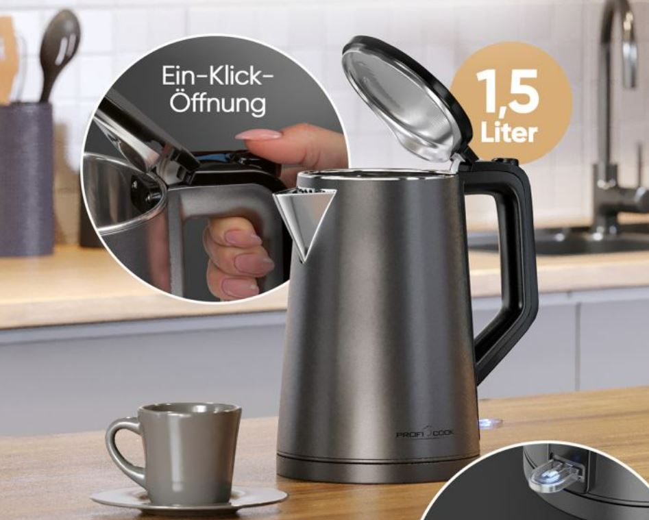 Veekeetja ProfiCook PCWK1290, grafiithall