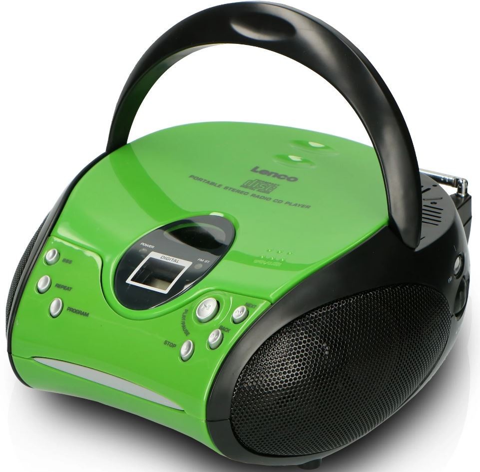 CD-raadio Lenco SCD24GB, roheline/must - Pilt 2