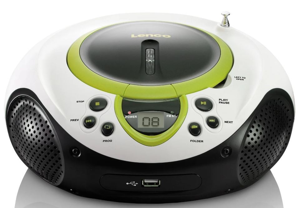 CD-raadio Lenco SCD38USBG, roheline