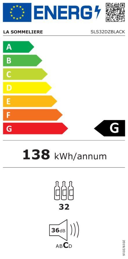Veinikülmik La Sommeliere SLS32DZB, must - Pilt 6