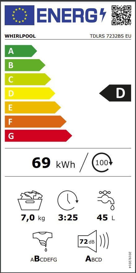 Pealtlaetav pesumasin Whirlpool TDLRS7232BSEU - Pilt 6