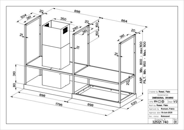 Õhupuhastaja Faber T-Shelf must - Pilt 4