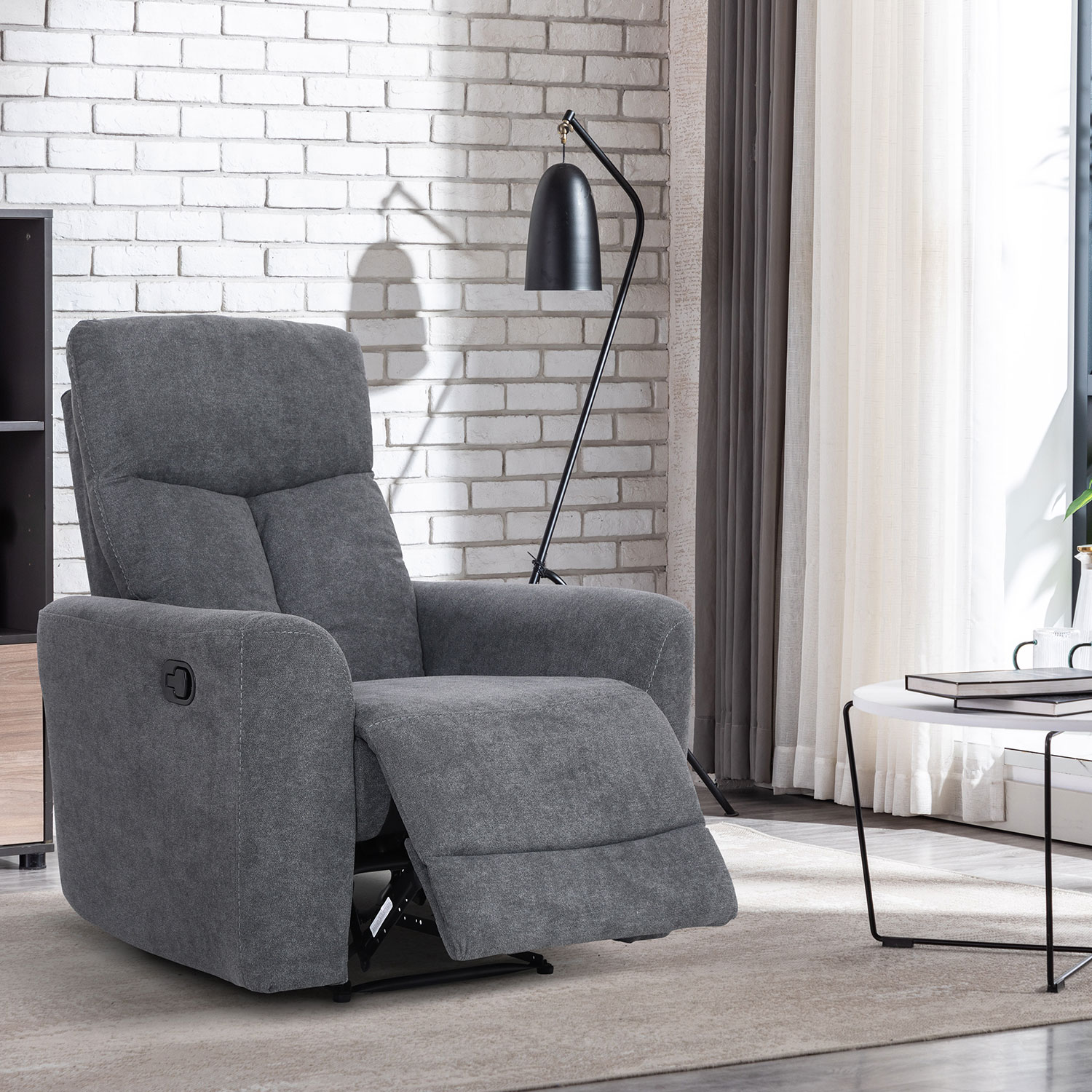 Tugitool GEMMA manuaalne recliner 89x98xH106cm, hall