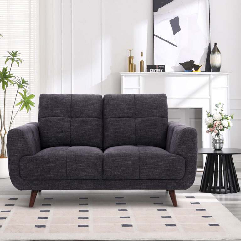 Diivan STEVE 2-kohaline 154x88xH90cm, tumehall - Pilt 3
