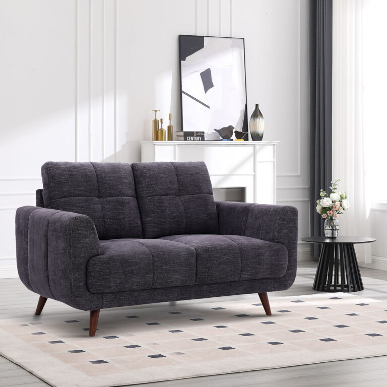 Diivan STEVE 2-kohaline 154x88xH90cm, tumehall - Pilt 4