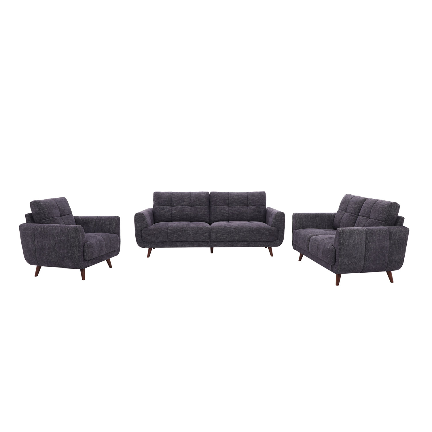 Diivan STEVE 2-kohaline 154x88xH90cm, tumehall