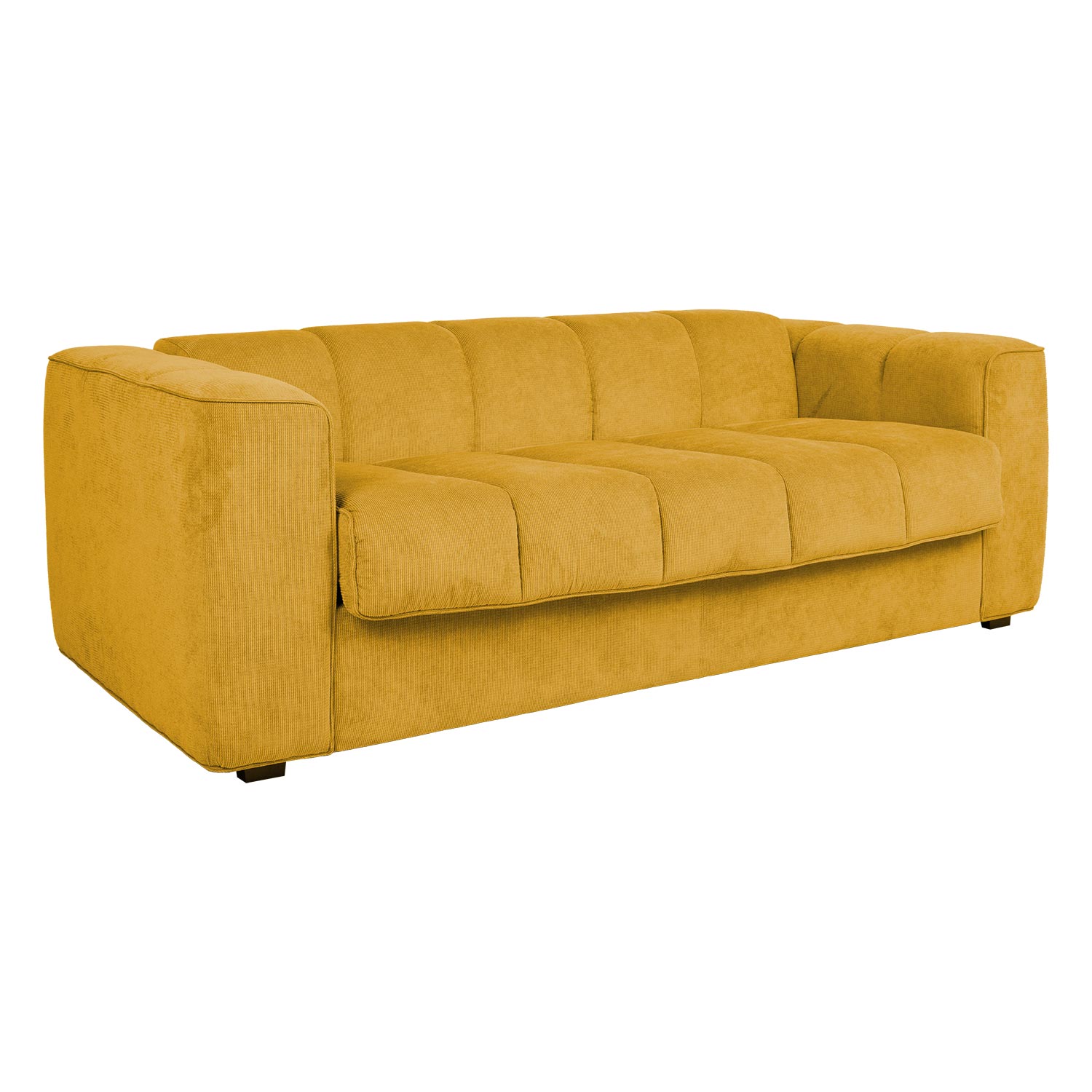 Diivanvoodi STELLA vedrumadratsiga 206x94xH70cm, kollane