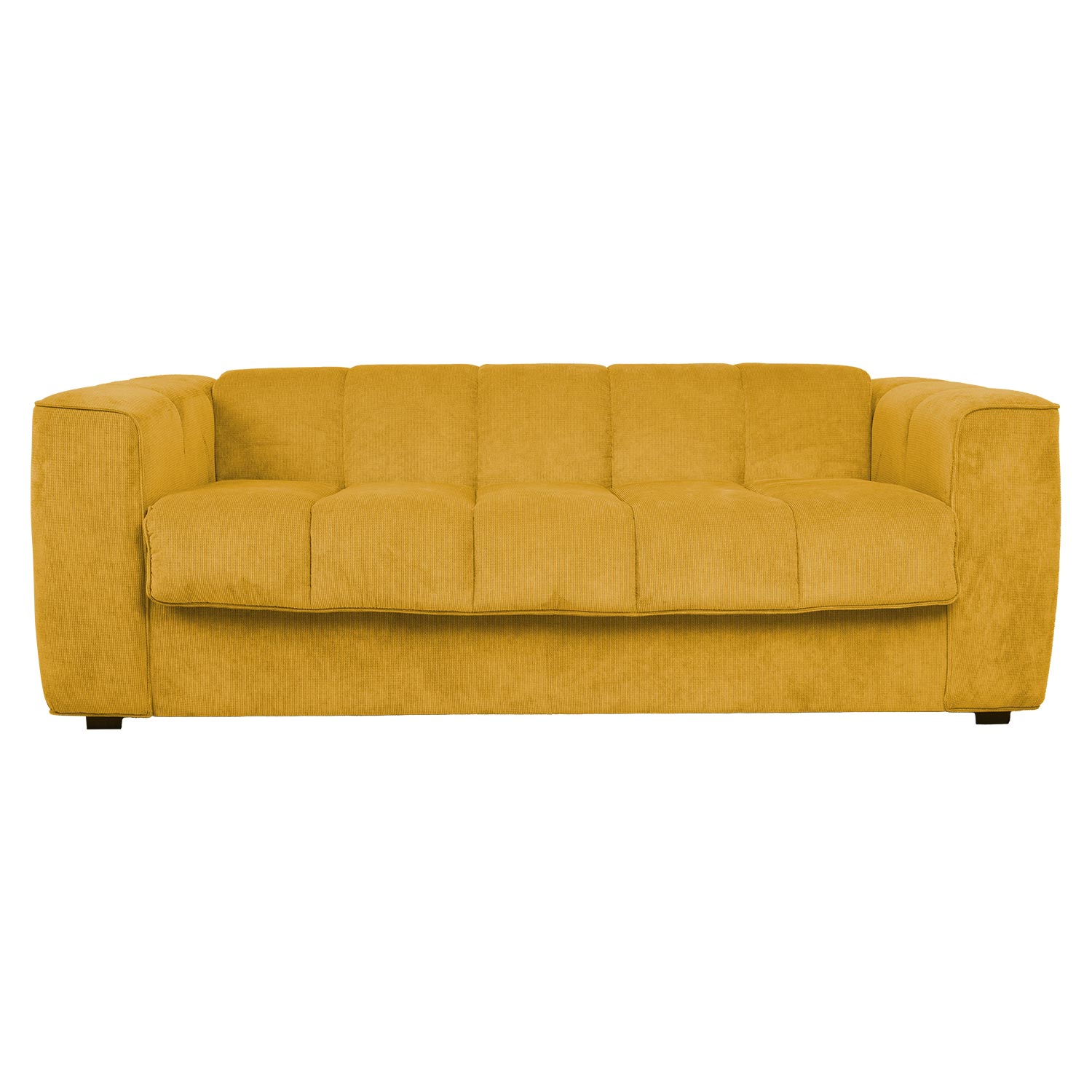 Diivanvoodi STELLA vedrumadratsiga 206x94xH70cm, kollane