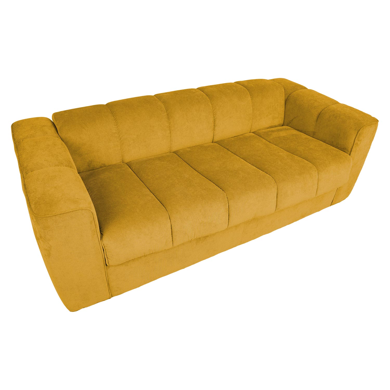 Diivanvoodi STELLA vedrumadratsiga 206x94xH70cm, kollane