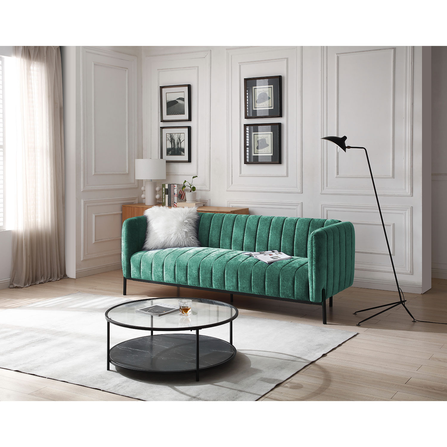 Diivanvoodi TAMIKA 3-kohaline 218x82xH82cm, roheline - Pilt 7