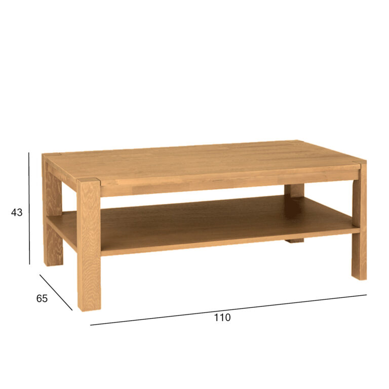 Diivanilaud CHICAGO NEW, 110x65xH43cm, puit: tammespoon/MDF, värvus: naturaalne, viimistlus õlitatud - Pilt 3
