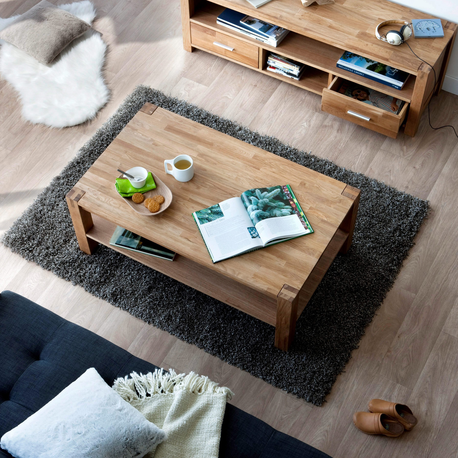 Diivanilaud CHICAGO NEW, 110x65xH43cm, puit: tammespoon/MDF, värvus: naturaalne, viimistlus õlitatud
