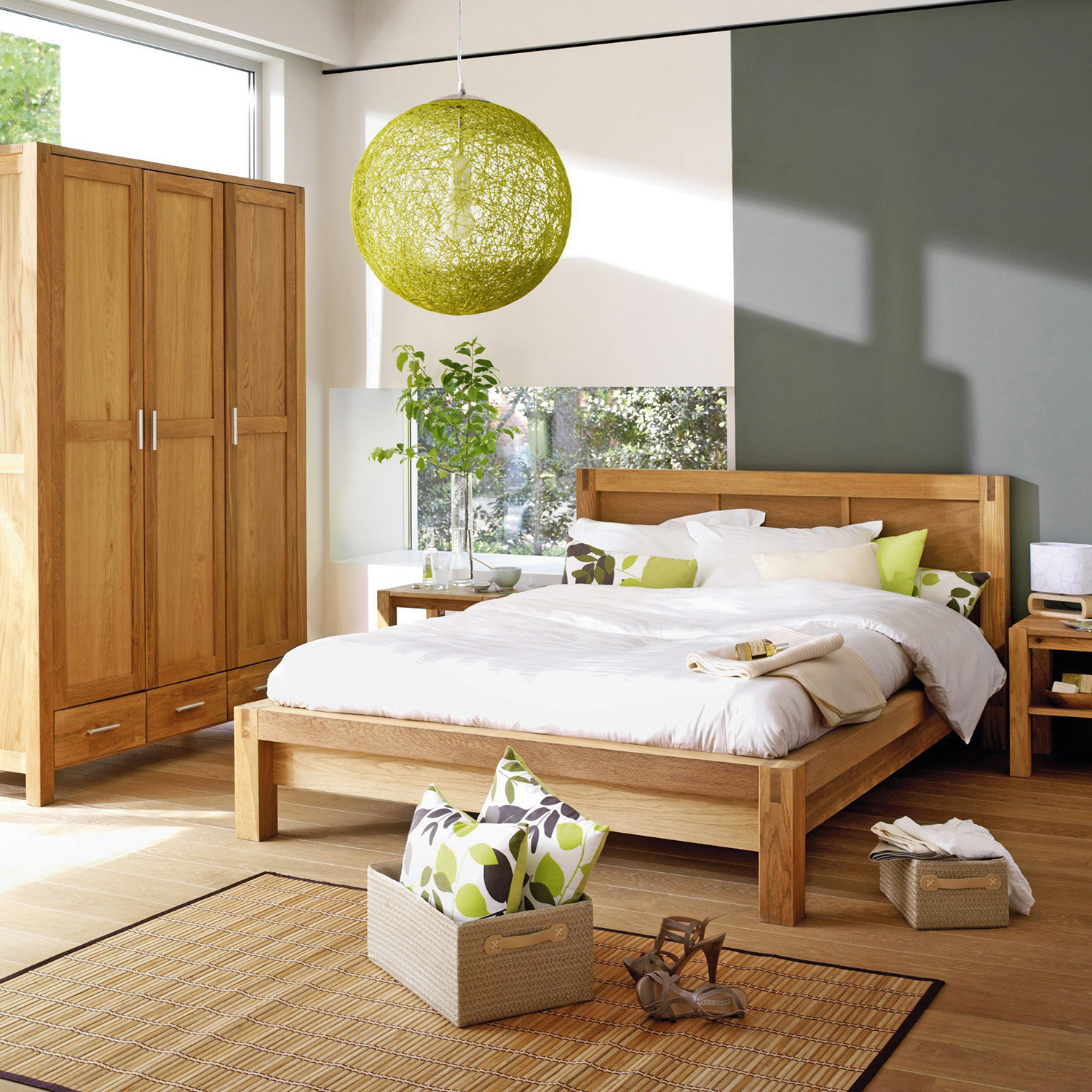 Voodi CHICAGO NEW 160x200cm, madratsiga HARMONY TOP, 176x214,5xH91cm, tammespoon/MDF