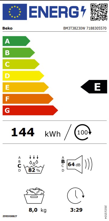 Pesukuivati Beko BM3T38230W - Pilt 8