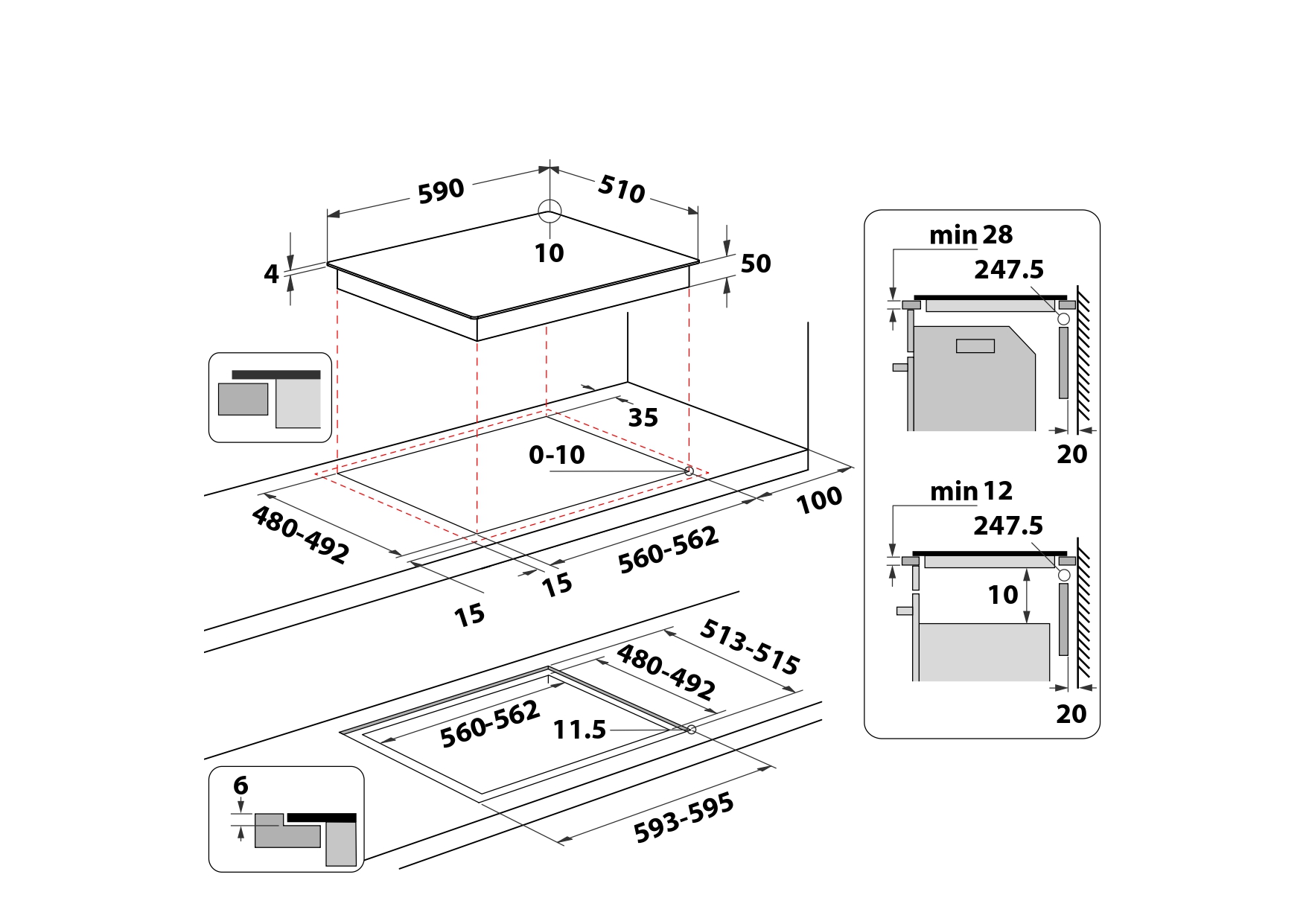 Induktsioonplaat Whirlpool Kitchen Only WTX6014DCF