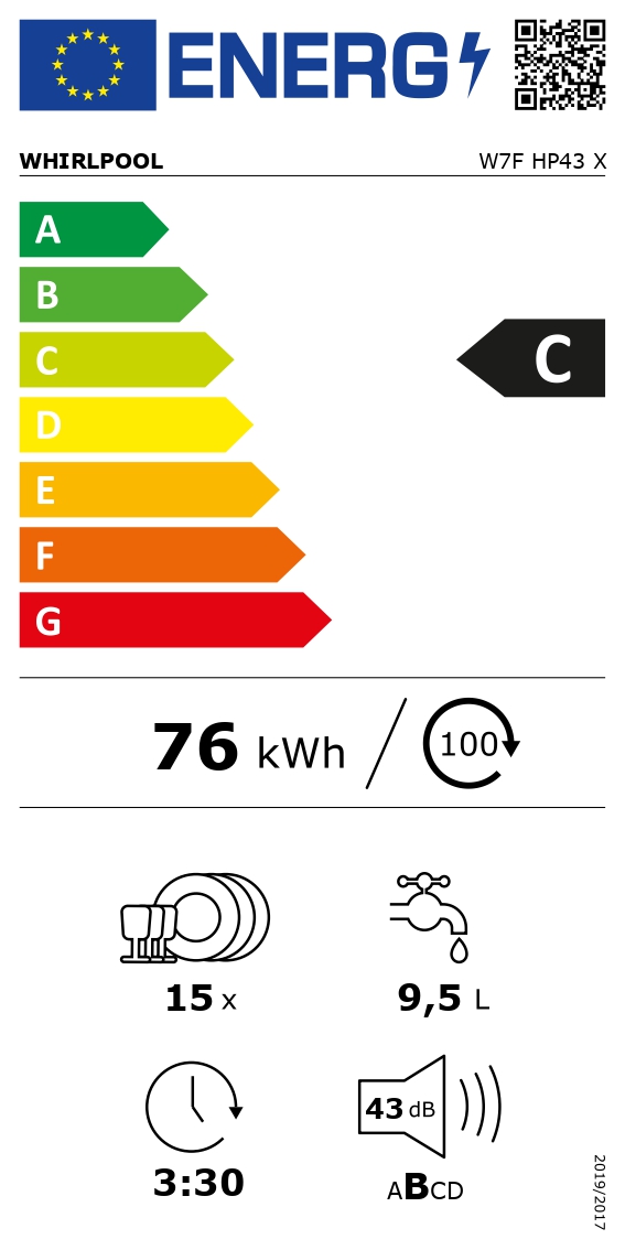 Nõudepesumasin Whirlpool W7FHP43X - Pilt 6