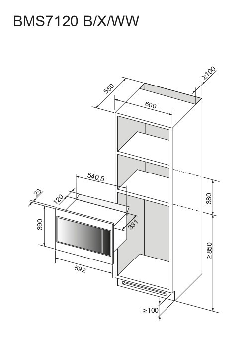 Integreeritav mikrolaineahi Brandt BMS7120B - Pilt 3