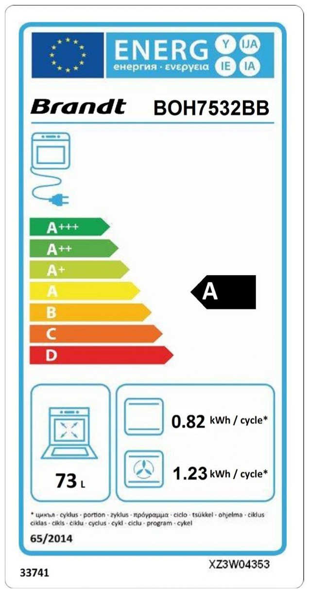 Integreeritav ahi Brandt BOH7532BB SALONGI NÄIDIS - Pilt 4