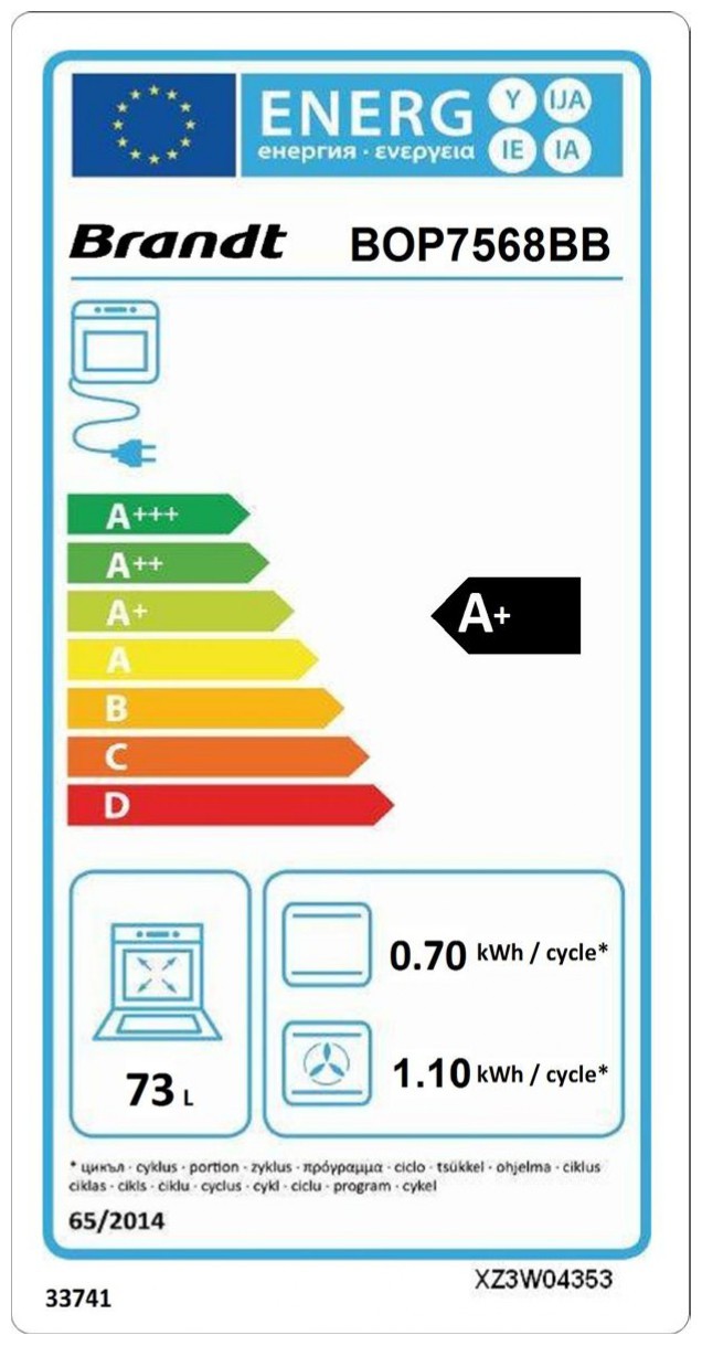 Integreeritav ahi Brandt BOP7568BB SALONGI NÄIDIS - Pilt 3