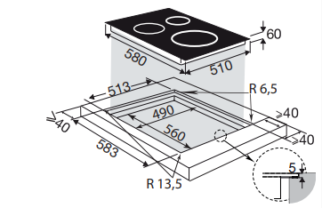 Induktsioonplaat Brandt BPI3641PB - Pilt 4