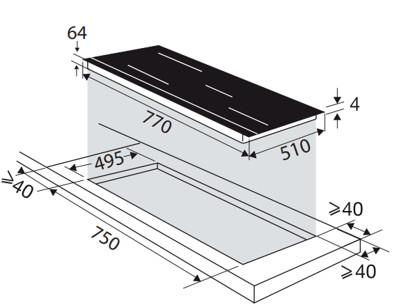 Induktsioonplaat Brandt BPI384HUB - Pilt 3