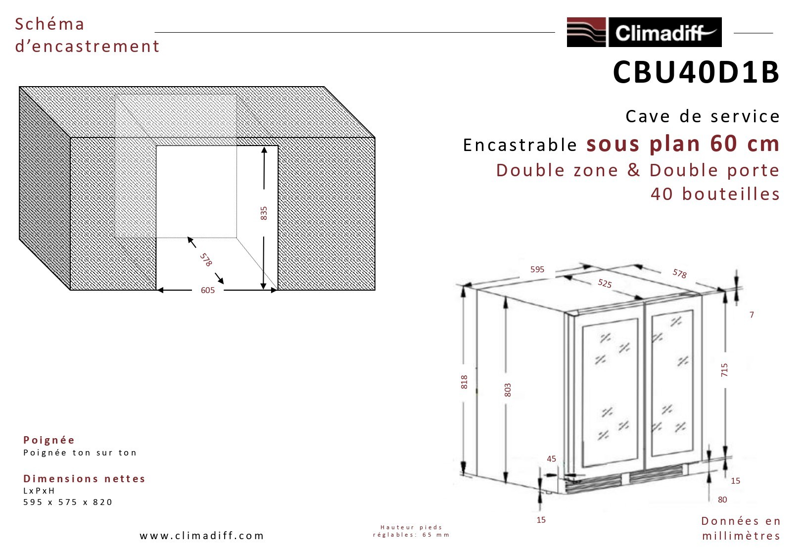 Veinikülmik Climadiff CBU40D1B